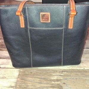 Dooney & Bourke Black and Brown Leather Tote